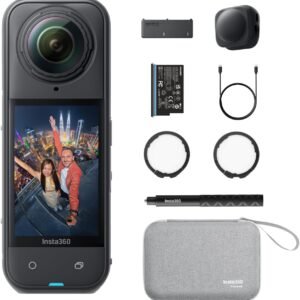 Insta360 X5 Essentials Bundle - Waterproof 8K 360° Action Camera, Leading Low Light, Invisible Selfie Stick Effect, Rugged and Replaceable Lens, 3-Hour...